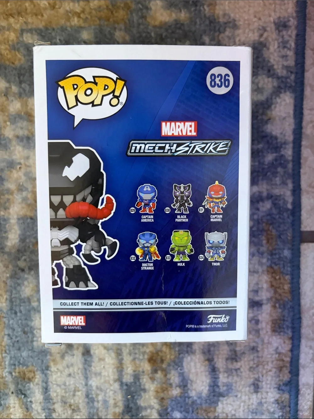 Funko POP! Marvel Venom Mech Strike Figure Black White with Red Tongue